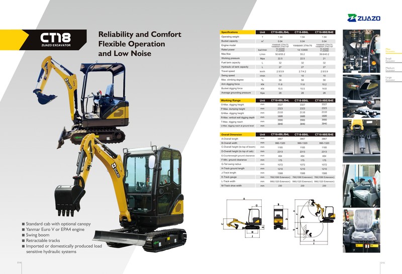 ZIJAZO CT18 Mini Excavator